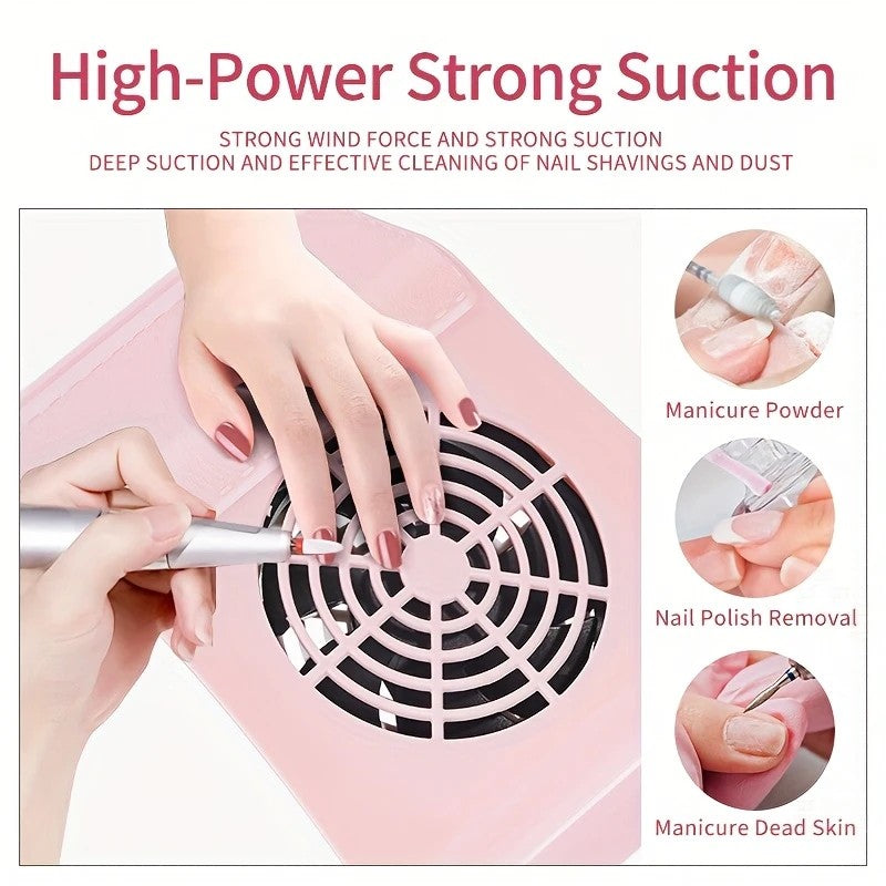 Nail Dust Collector: USB-Powered, Strong Suction, One-Touch Operation, Say Goodbye to Dust Troubles.WHITE - Image 3