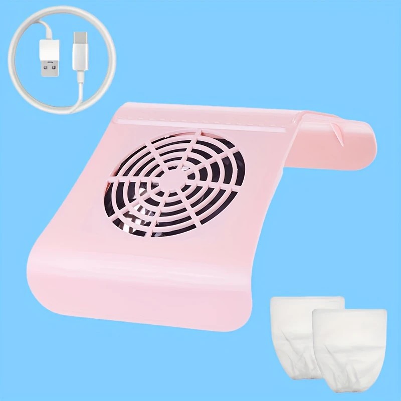 Nail Dust Collector: USB-Powered, Strong Suction, One-Touch Operation, Say Goodbye to Dust Troubles.WHITE - Image 7