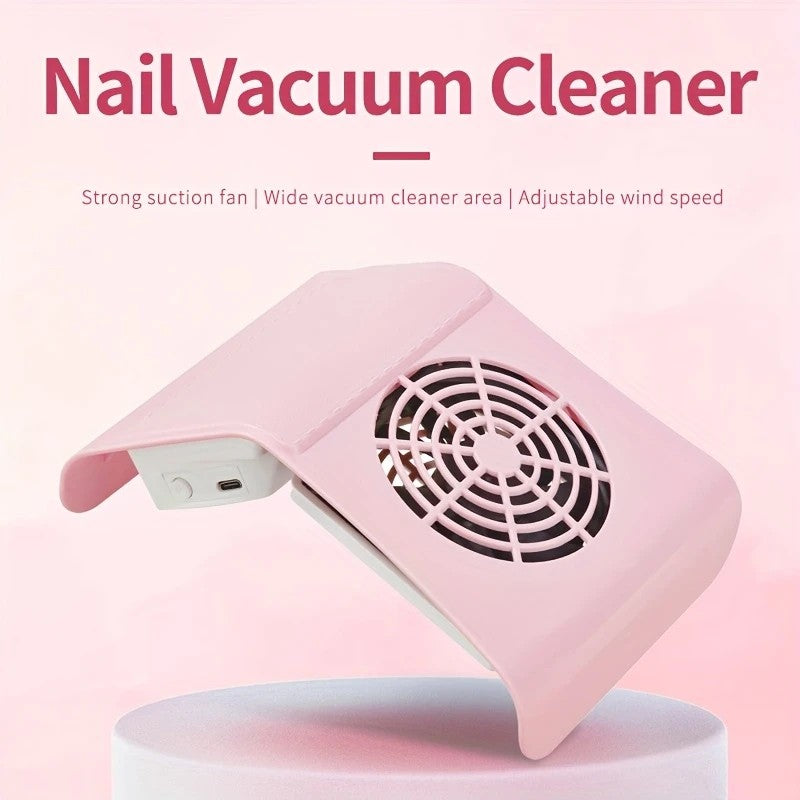 Nail Dust Collector: USB-Powered, Strong Suction, One-Touch Operation, Say Goodbye to Dust Troubles.GREEN - Image 2