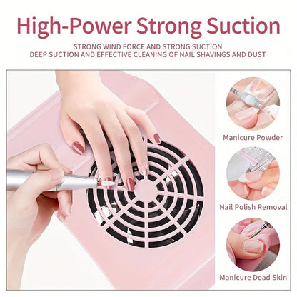 Nail Dust Collector: USB-Powered, Strong Suction, One-Touch Operation, Say Goodbye to Dust Troubles.GREEN - Image 3