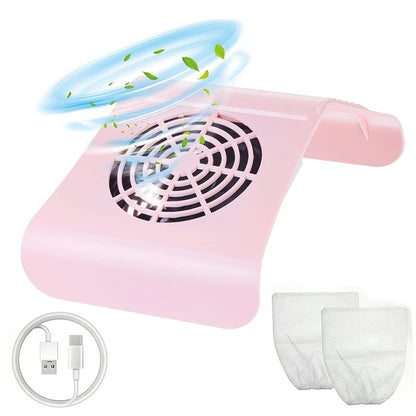 Nail Dust Collector: USB-Powered, Strong Suction, One-Touch Operation, Say Goodbye to Dust Troubles.GREEN - Image 6