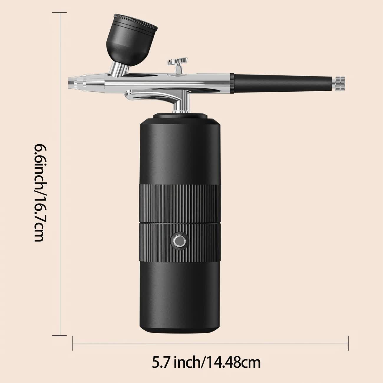 Black Portable Wireless Airbrush Kit, Versatile for Nail Art, Painting, Makeup, and Model Making - Image 6