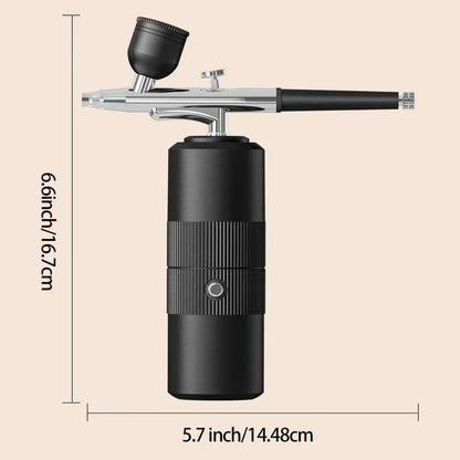 Green  Portable Wireless Airbrush Kit, Versatile for Nail Art, Painting, Makeup, and Model Making - Image 6
