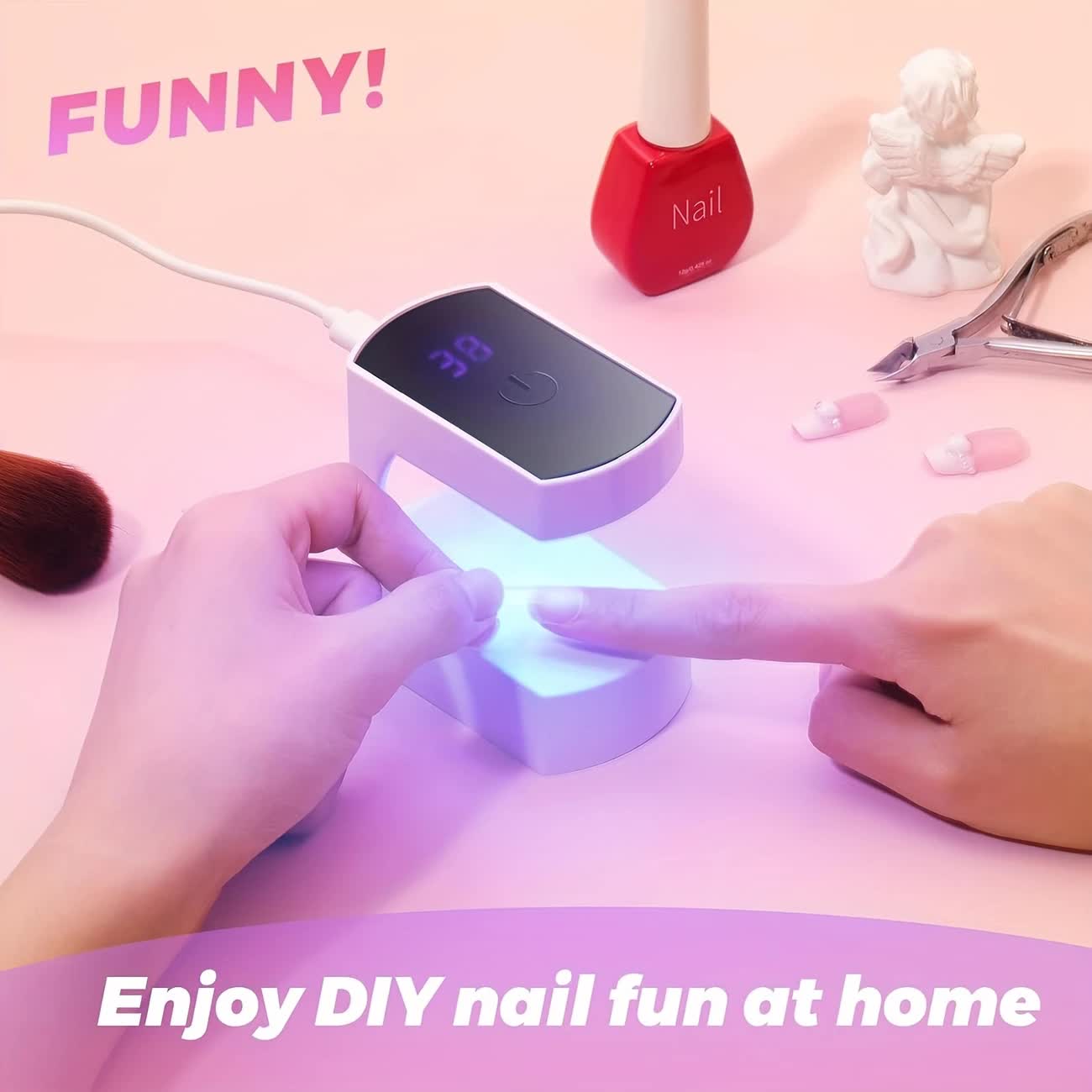 Mini Nail Lamp: Portable, Fast-Drying, Enjoy DIY Nail Fun On-the-Go - Image 5