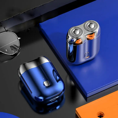 Green Men's Mini Electric Shaver, with USB-C Fast Charging, detachable dual-head system, portable design ideal for travel and business trips. - Image 8
