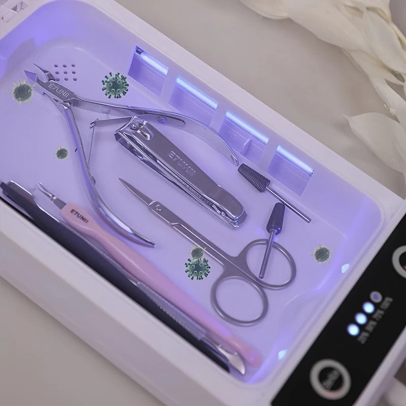 Portable Nail Disinfection Box, USB powered. Built‑in UV fast sterilization, suitable for nail and tattoo tools, PVC/plastic material, the ideal hygiene assistant for salons and studios. - Image 7