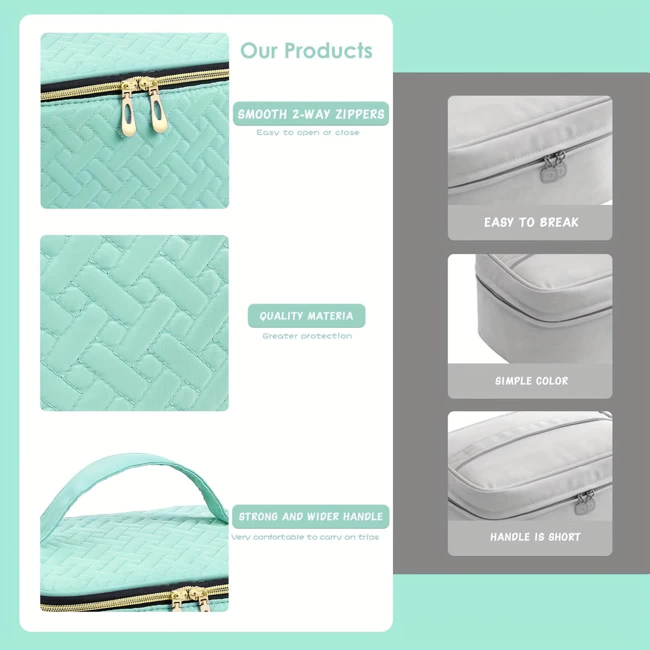 BLACK  Double‑layer woven storage, scientifically organized with large capacity—Professional Nail Tool Carry‑on Bag, keeping tools perfectly ordered. - Image 4