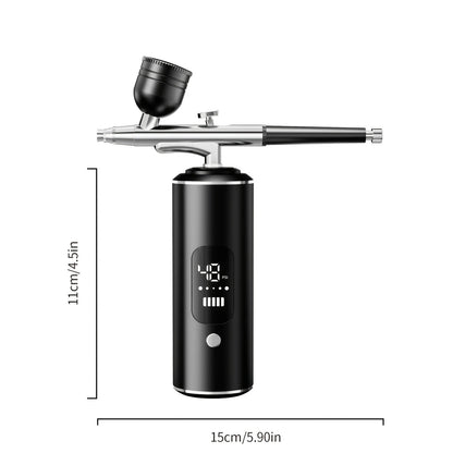 Pink Portable Wireless Airbrush Kit, ideal for nail art, painting, cake decoration, and makeup. Rechargeable design, perfect for both amateurs and professionals. - Image 6
