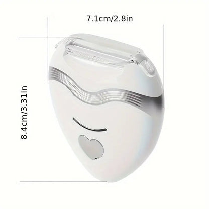 pink 3-in-1 Women's Electric Hair Remover, suitable for both dry and wet use. Designed for bikini, eyebrows, face, and underarms. Portable, rechargeable, cordless, gentle yet effective. - Image 8