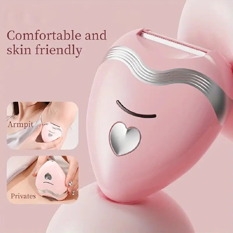 WHITE  3-in-1 Women's Electric Hair Remover, suitable for both dry and wet use. Designed for bikini, eyebrows, face, and underarms. Portable, rechargeable, cordless, gentle yet effective. - Image 5