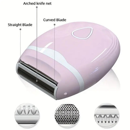 GREEN  Women's Electric Hair Remover, Portable Shaver, suitable for bikini line, legs, and underarms, with detachable blade head. - Image 3