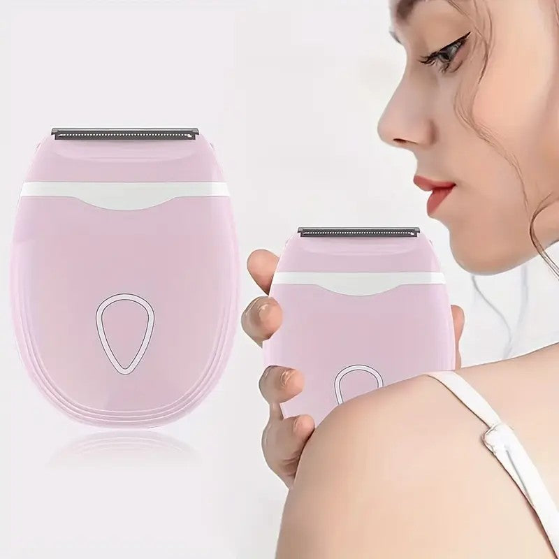 GREEN  Women's Electric Hair Remover, Portable Shaver, suitable for bikini line, legs, and underarms, with detachable blade head. - Image 6