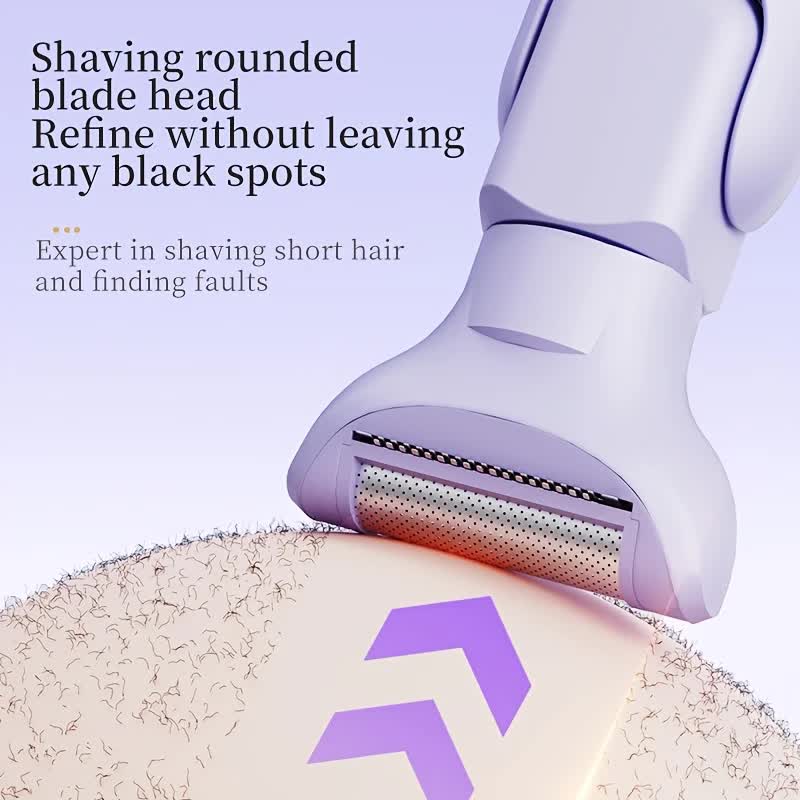 WHITE Women's Whole Body Electric Hair Removal Device, Painless Hair Removal, Type-C Fast Charging - Image 9