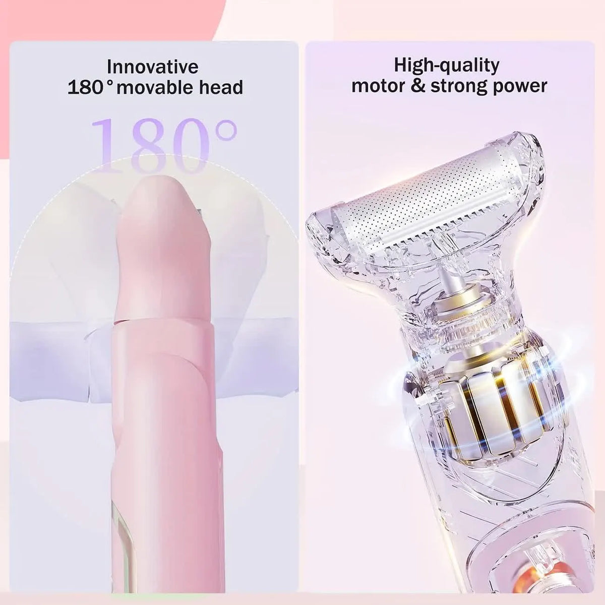 purple Women's Whole Body Electric Hair Removal Device, Painless Hair Removal, Type-C Fast Charging - Image 2