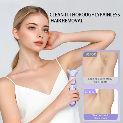 purple Women's Whole Body Electric Hair Removal Device, Painless Hair Removal, Type-C Fast Charging - Image 3