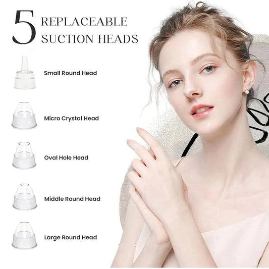 Blackhead Cleansing Device: 5 Nozzles for Full Face, 3 Suction Levels for Targeted Cleansing - Image 4