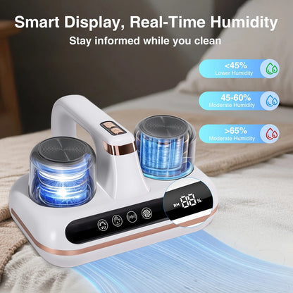 Wireless Intelligent Anti-Mite Cleaner: 10000Pa Super Suction, Dual Washable Dust Cups - Image 2