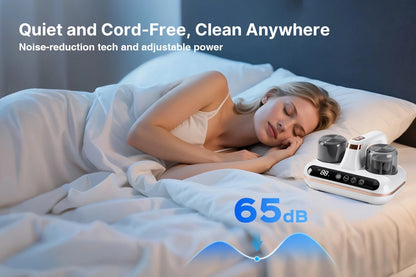 Wireless Intelligent Anti-Mite Cleaner: 10000Pa Super Suction, Dual Washable Dust Cups - Image 5
