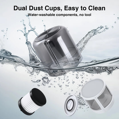 Wireless Intelligent Anti-Mite Cleaner: 10000Pa Super Suction, Dual Washable Dust Cups - Image 9