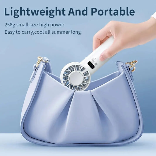 Hurricane Ice-Bag High-Speed Fan｜100-Speed Adjustable, Second-Level Cooling, Lightweight and Portable Summer Travel Essential.BLACK - Image 8