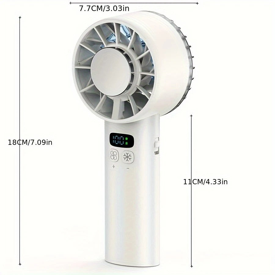 Hurricane Ice-Bag High-Speed Fan｜100-Speed Adjustable, Second-Level Cooling, Lightweight and Portable Summer Travel Essential.BLACK - Image 9