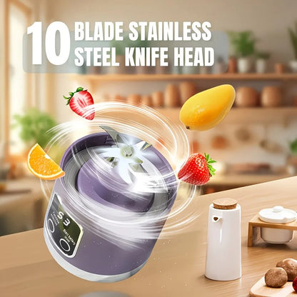 （white)Portable USB Charging Blender & Juicer - Easy to Clean, Suitable for Fruit and Vegetable Drinks, Smoothies - Capacity Ranging from 10.14 oz to 16.91 oz - Image 4