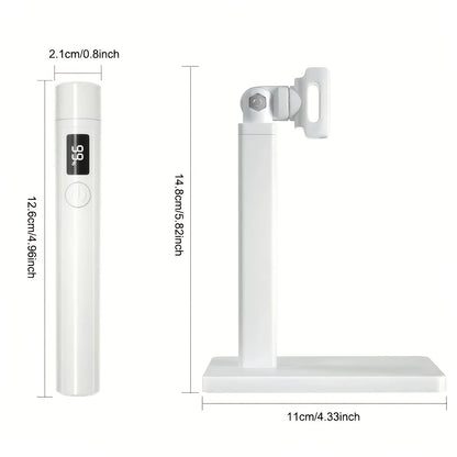 2-in-1 Nail Lamp: Handheld & Stand, 6-LED Fast Dry, Type-C Fast Charge, Smart Timer, Home/Travel DIY Nail Art Essential - Image 8
