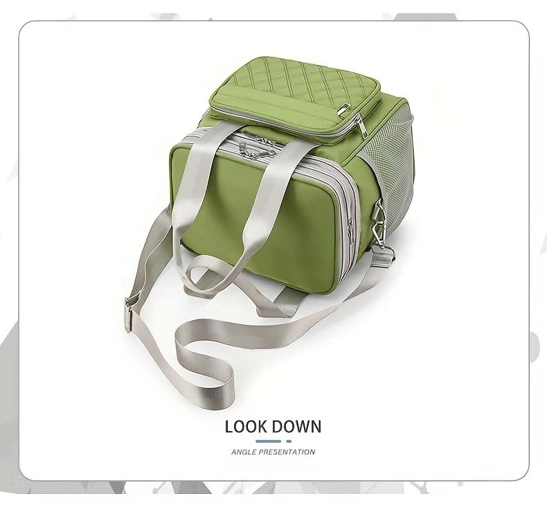 PINK Large Capacity Travel Bag / Lunch Bag. Expandable 5cm, Multi-Compartment Storage, Hand/Shoulder Carry, Multi-Color Portable for Trips - Image 7