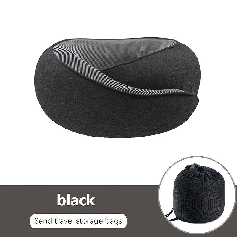 DARK GREY Snail Airplane Neck Pillow – Travel pillow with soft supportive design, ideal for sleep, cars, trains, the office, and home use. Includes a washable pillowcase and portable cervical support pad with storage bag. - Image 8