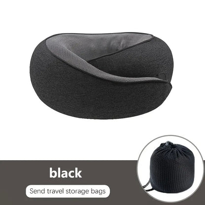 DARK GREY Snail Airplane Neck Pillow – Travel pillow with soft supportive design, ideal for sleep, cars, trains, the office, and home use. Includes a washable pillowcase and portable cervical support pad with storage bag. - Image 8