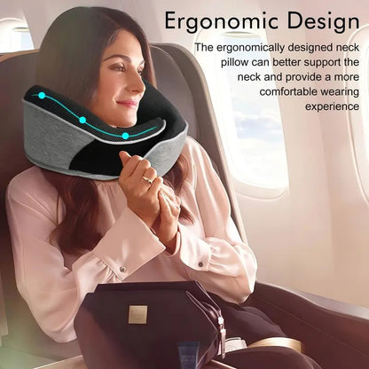 DARK GREY Snail Airplane Neck Pillow – Travel pillow with soft supportive design, ideal for sleep, cars, trains, the office, and home use. Includes a washable pillowcase and portable cervical support pad with storage bag. - Image 9