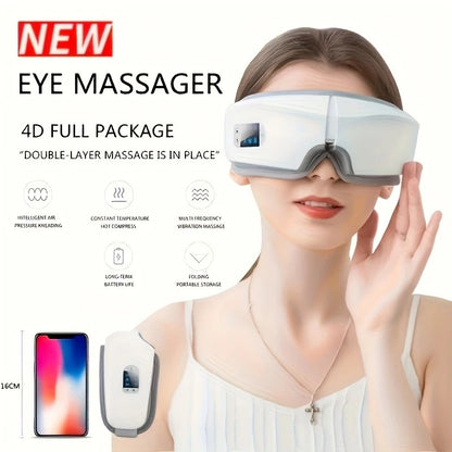 4D Smart Multifunctional Eye Massager with Air Pressure, Vibration, Heating, and Music. - Image 2