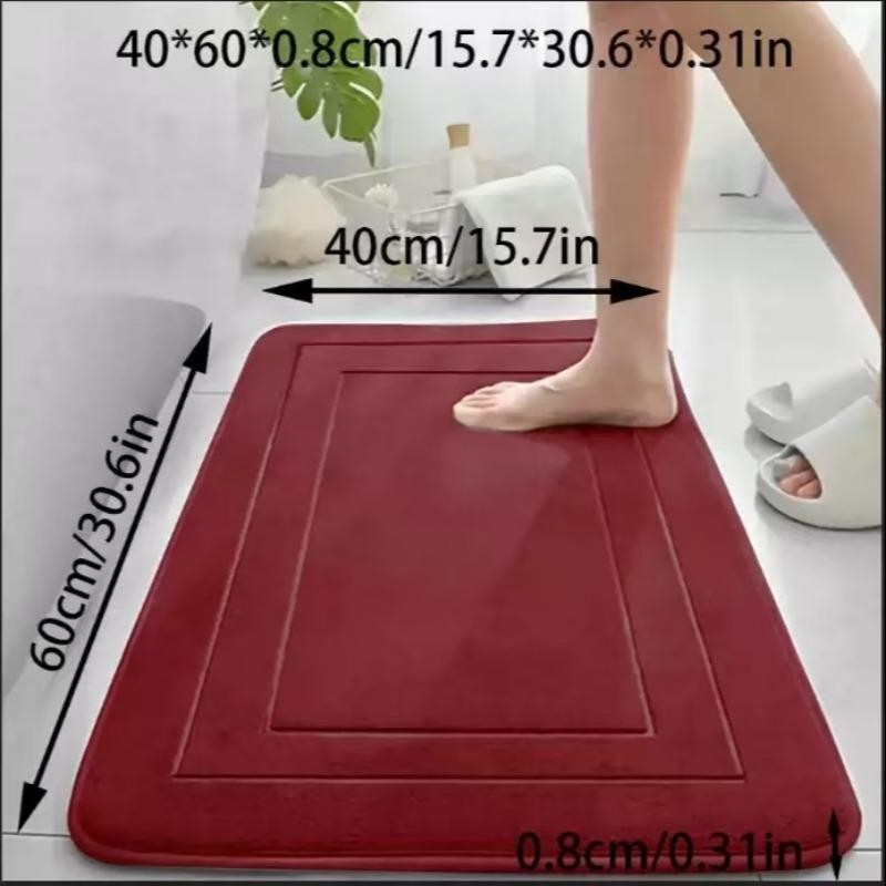 Grey  Geometric Pattern, Soft Lightweight Skin-Friendly, Bathroom Accessory, Toilet Anti-Slip Mat, Bathroom Mat, Machine Washable, Suitable for Shower Room, Bathroom Doorway, Bedroom Room Decoration, Modern Bath Mat, Durable Bathroom Floor Mat - Image 8