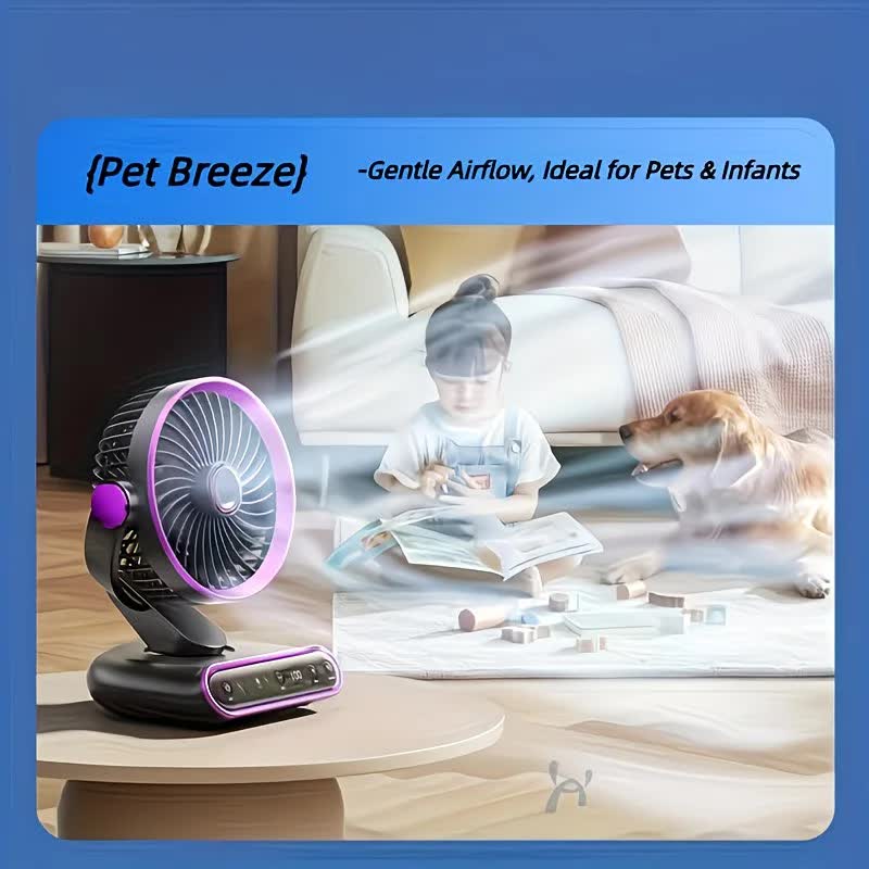 Grayish Purple   AI Smart Circulating Fan: 4 Modes + Silent Airflow, Your All-Scenario Cooling Companion。 - Image 2