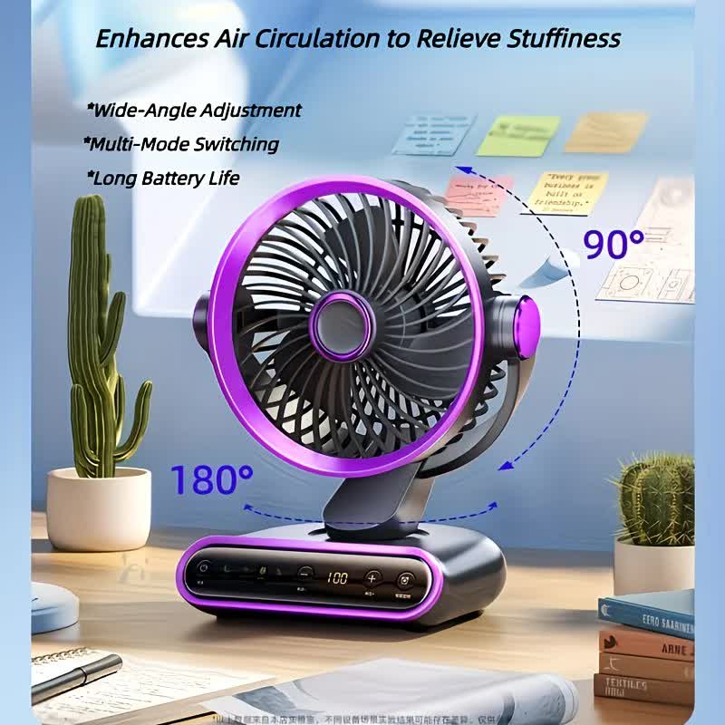 Grayish Purple   AI Smart Circulating Fan: 4 Modes + Silent Airflow, Your All-Scenario Cooling Companion。 - Image 7