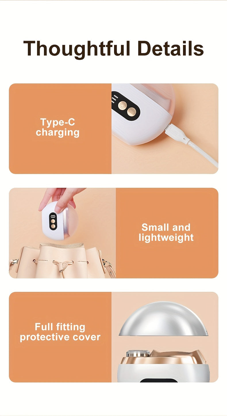 Smart Electric Nail Clipper 2-in-1 Polishing & Trimming Tool, USB rechargeable with 500mAh lithium polymer battery. Features anti-cut protection, grinding, and illumination functions, suitable for nail care, filing, polishing, and shaping.yellow - Image 7