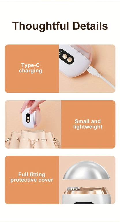 Smart Electric Nail Clipper 2-in-1 Polishing & Trimming Tool, USB rechargeable with 500mAh lithium polymer battery. Features anti-cut protection, grinding, and illumination functions, suitable for nail care, filing, polishing, and shaping.yellow - Image 7