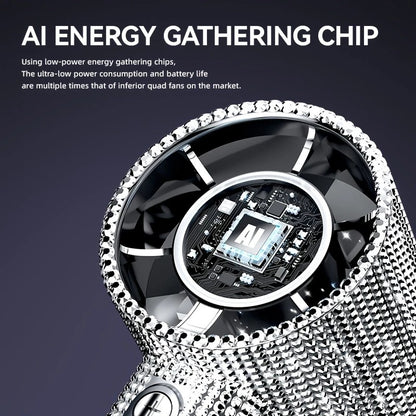 White Diamond /Diamond - style Handheld Mini Fan, Exquisite and Long - lasting Battery Life - Image 4