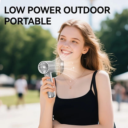 White Diamond /Diamond - style Handheld Mini Fan, Exquisite and Long - lasting Battery Life - Image 8