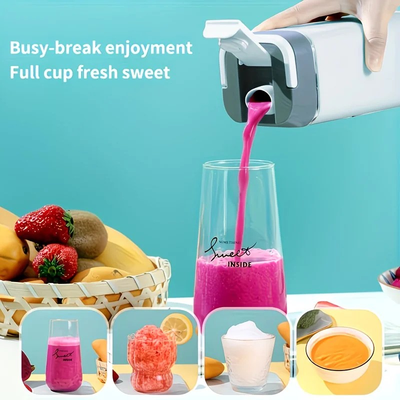 Portable Wireless Fresh Juice Maker: Freshness in a Cup, Anywhere, Anytime.  BLACK - Image 2