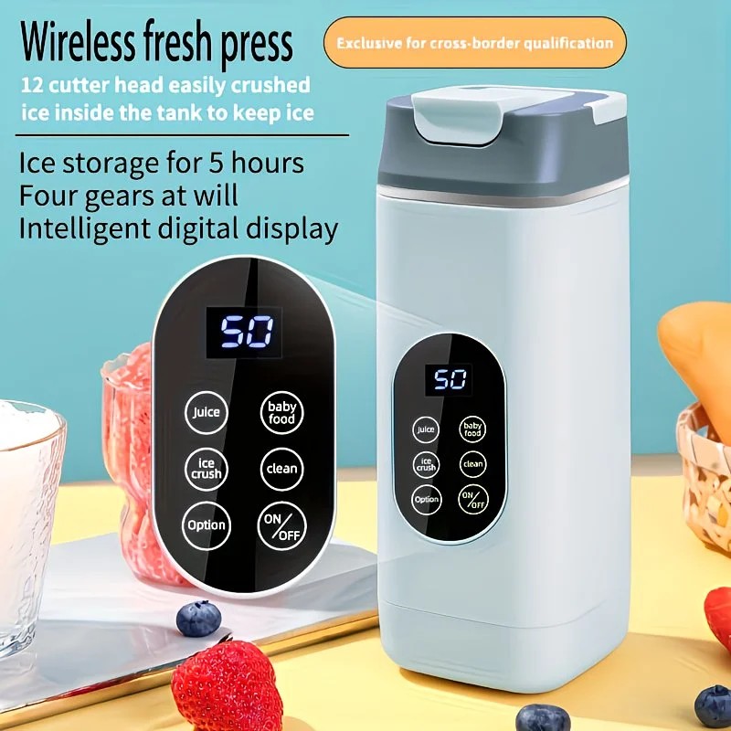 Portable Wireless Fresh Juice Maker: Freshness in a Cup, Anywhere, Anytime.  BLACK - Image 6