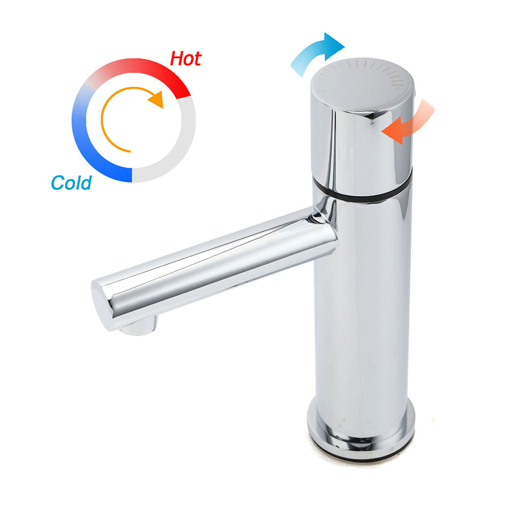 WELS Bathroom Basin Mixer Vanity Sink Bubble Faucet Tap Laundry Brass Chrome Set - Image 2