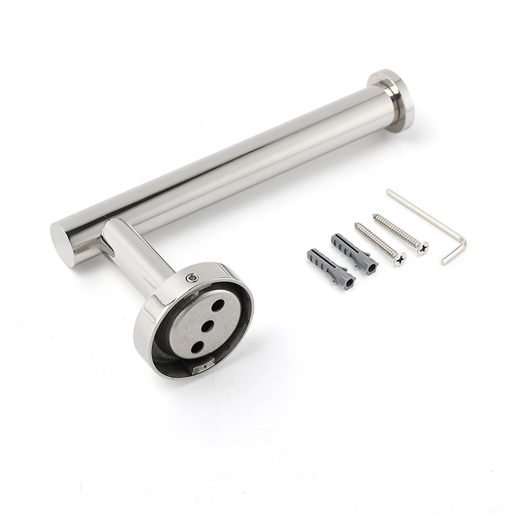 Bathroom Mirror Chrome Stainless Steel Toilet Paper Roll Tissue Holder Rack Kit - Image 4
