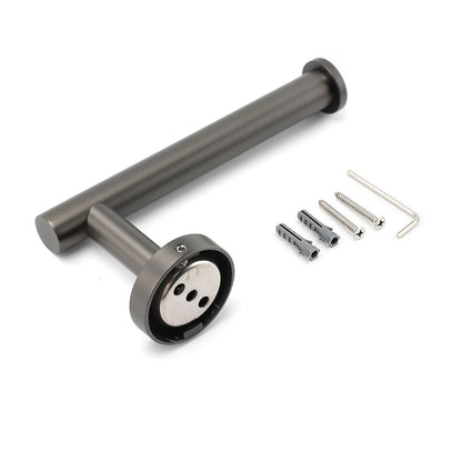 Gun Metal Round 304 Stainless Steel Toilet Paper Roll Tissue Holder Wall Mounted - Image 4