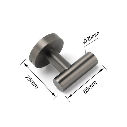 Gun Metal Tidy Robe Hook Hanger Organizer Bathroom Stainless Steel Wall Mounted - Image 2