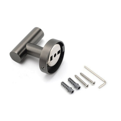 Gun Metal Tidy Robe Hook Hanger Organizer Bathroom Stainless Steel Wall Mounted - Image 3