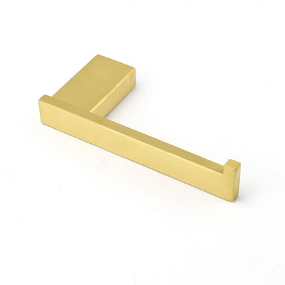 Bahtroom Brushed Gold Toilet Paper Roll Tissue Roll Holder Rack Wall Mounted Kit - Image 3