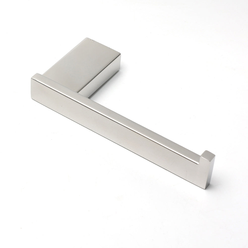 Polished Chrome Square Toilet Paper Roll Tissue Roll Holder Wall Mounted Hook - Image 2