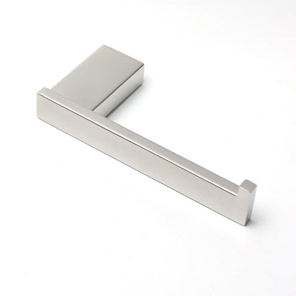 Polished Chrome Square Toilet Paper Roll Tissue Roll Holder Wall Mounted Hook - Image 2