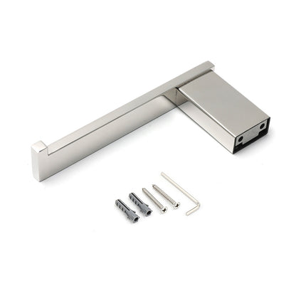Polished Chrome Square Toilet Paper Roll Tissue Roll Holder Wall Mounted Hook - Image 3